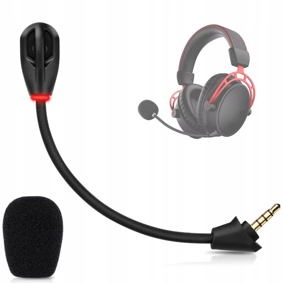 DOCZEPIANY MIKROFON DO SŁUCHAWEK HyperX Alpha Wireless + WSPARCIE LED HQ