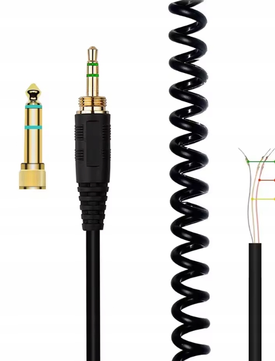 KABEL PRZEWÓD AUDIO DIY DO SONY MDR7506 V6 V7 V9 / Beyerdynamic DT990 DT770 - obrazek 3