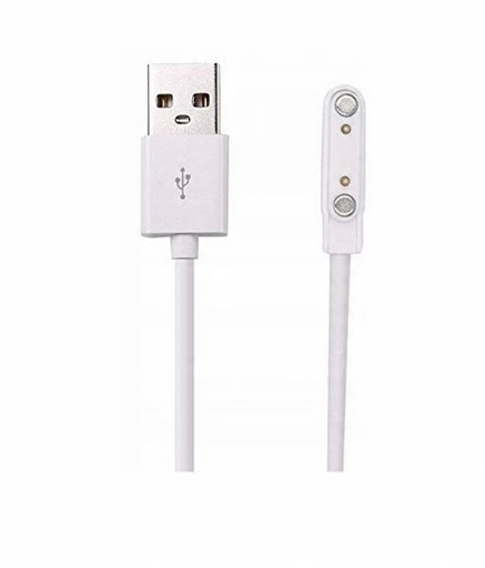 ŁADOWARKA KABEL USB DO SMARTWATCHA GARETT KIDS DT KW K22 7,62MM 2 PIN BIAŁY - obrazek 4