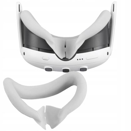SILIKONOWA OCHRONA NA TWARZ ETUI DO OCULUS QUEST 3 META VR OSŁONA BIAŁA