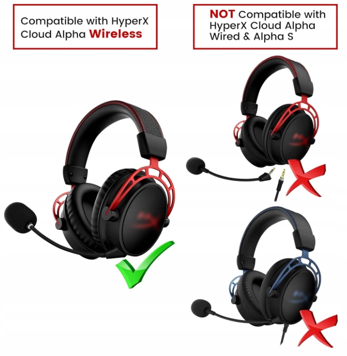 DOCZEPIANY MIKROFON DO SŁUCHAWEK HyperX Alpha Wireless + WSPARCIE LED HQ - obrazek 5