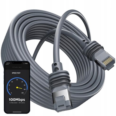 Kabel Starlink V3/Gen3 — 5 m — szary przewód do połączenia anteny z routerem