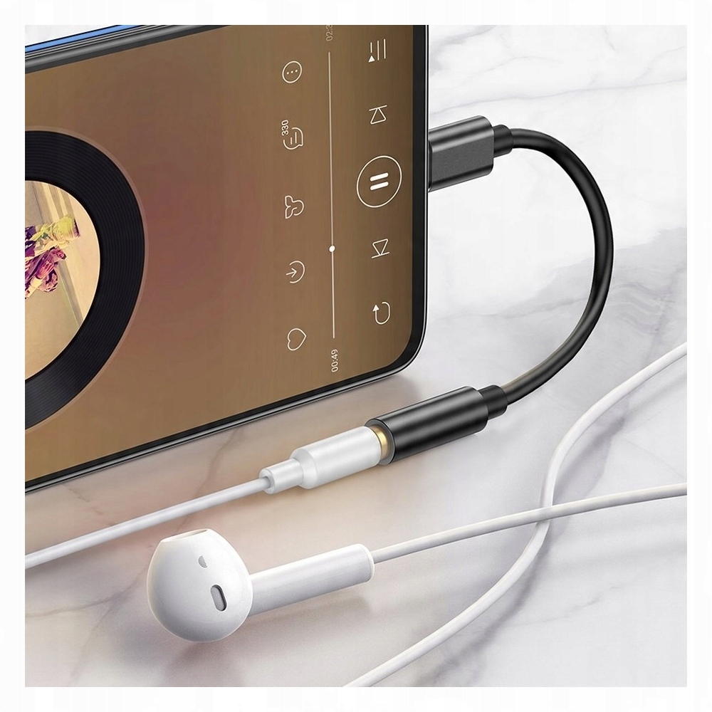 ADAPTER PRZEJŚCIÓWKA AUDIO 3.5MM NA USB-C DAC DO SŁUCHAWEK TELEFONU IPHONE - obrazek 3