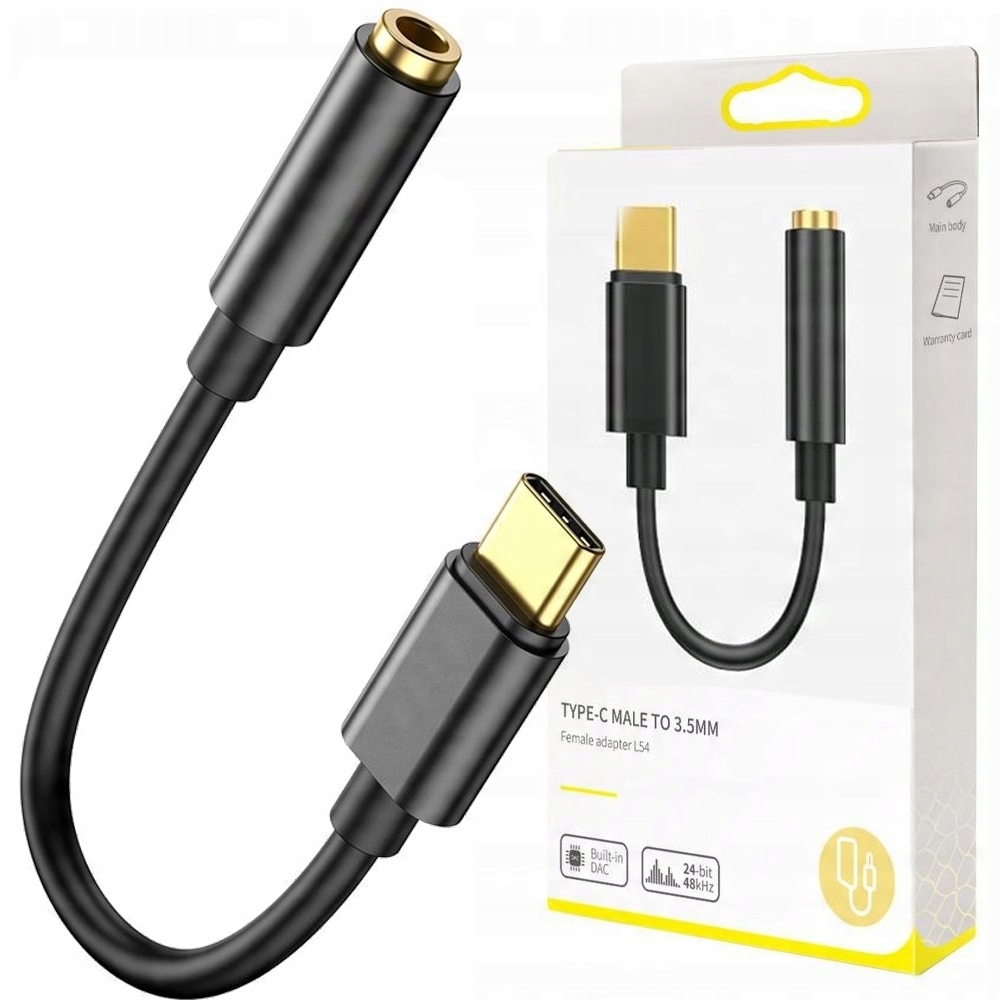ADAPTER PRZEJŚCIÓWKA AUDIO 3.5MM NA USB-C DAC DO SŁUCHAWEK TELEFONU IPHONE