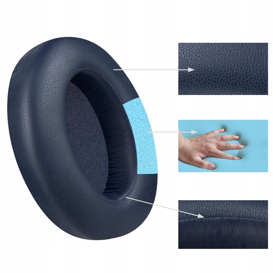 NAUSZNIKI GĄBKI PADY DO SŁUCHAWEK SONY WH-XB910N *WYSOKA JAKOŚĆ NIEBIESKIE - obrazek 5